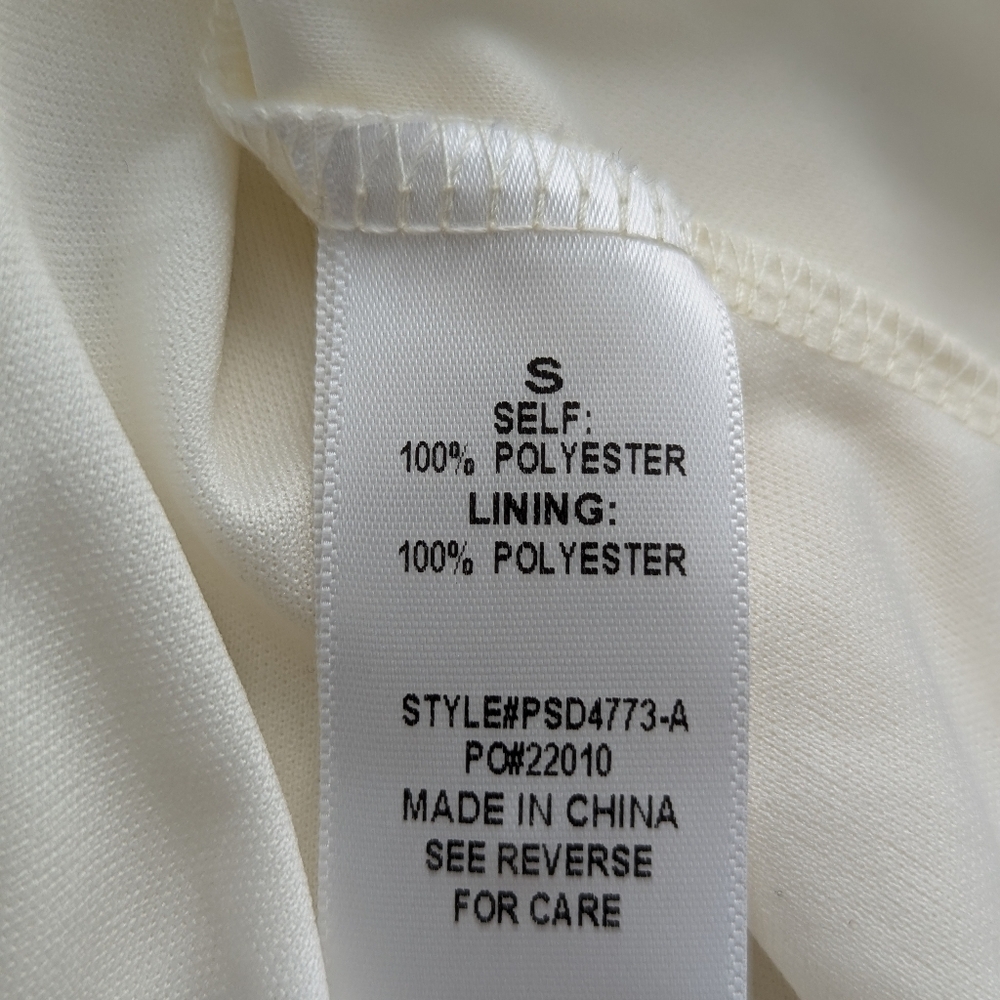 Polagram Women’s Chiffon Floral Watercolor Midi Belted Dress Smocked Bodice S - Picture 7 of 12